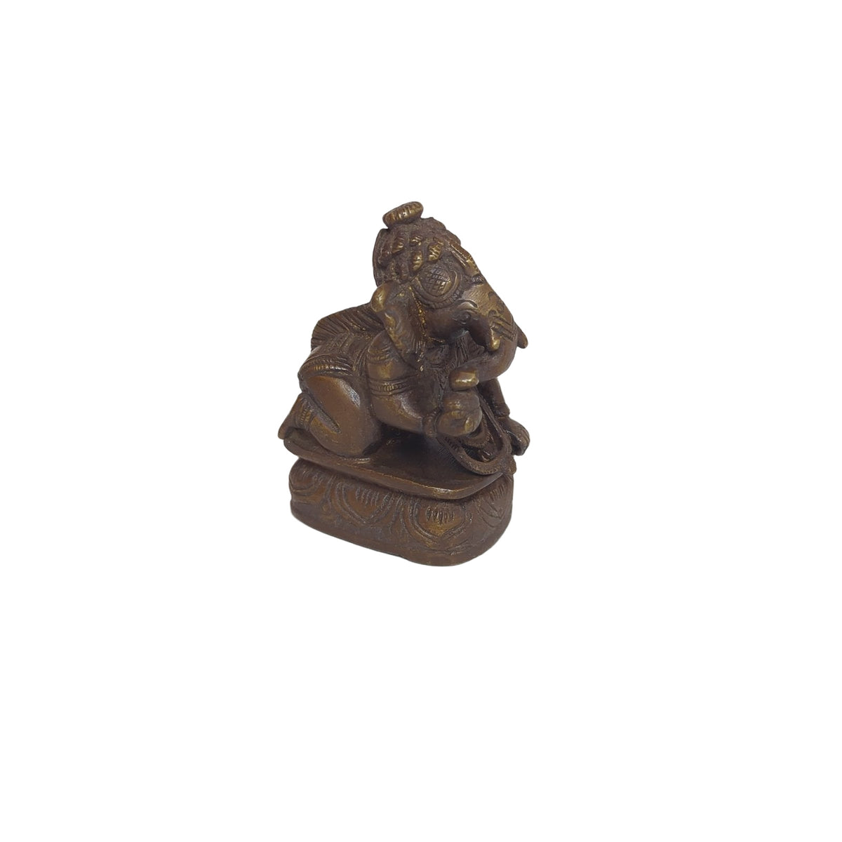 Ganesh Statue aus Messing: Handgeschmiedet und patiniert im traditionellen Gussverfahren | orientcrafts