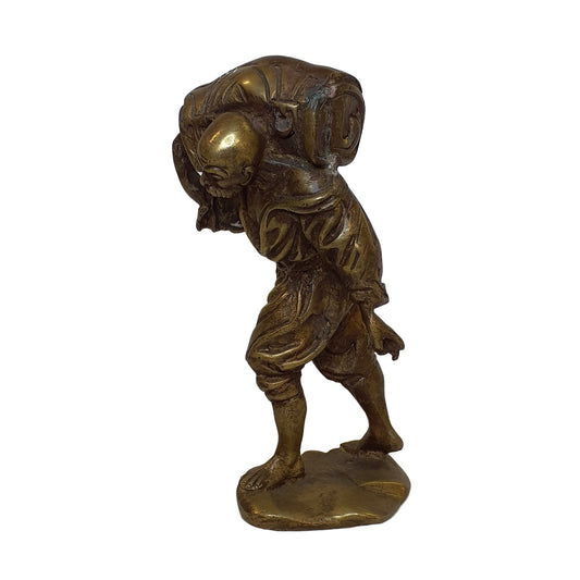 Hafenarbeiter-Figur aus Messing: Handgeschmiedet und patiniert im traditionellen Gussverfahren – Ansicht 2 | orientcrafts