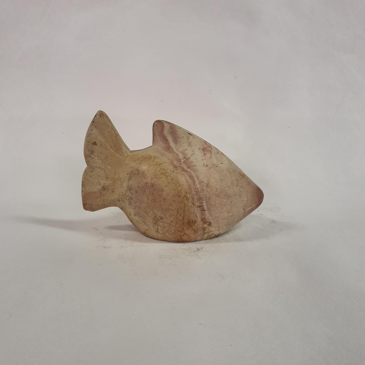 Fish figurine made of soapstone: Hand-carved symbol of harmony