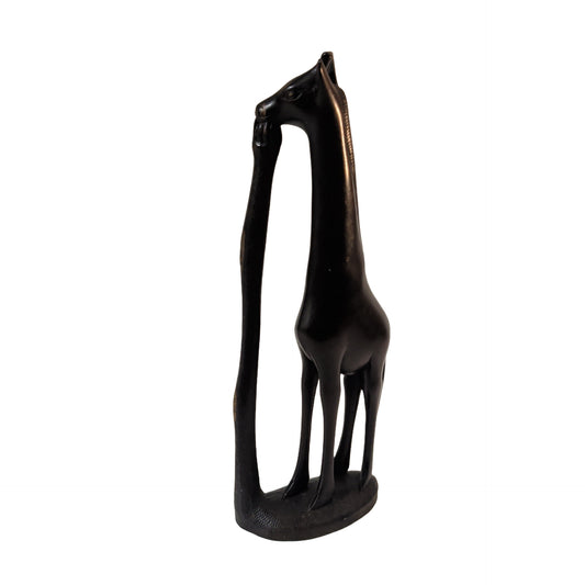 Ebenholz-Giraffe (34 cm) – Handgeschnitzte Afrika-Skulptur & Unikat – Ansicht 2 | orientcrafts