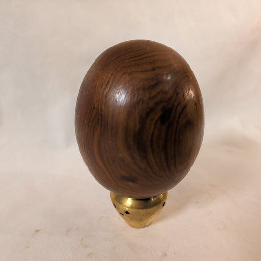 Teakholz Ei (19 cm) – Massives Deko-Ei aus Holz, Handgeschnitztes Unikat