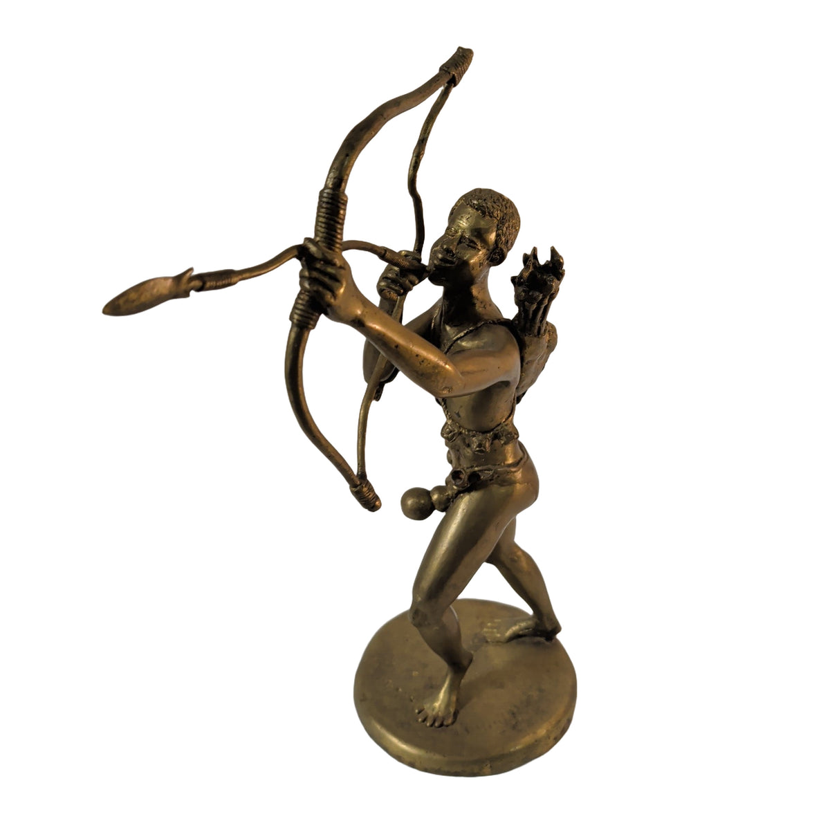 Afrikanischer Bogenschütze aus Messing (48 cm) – Geschmiedete Figur & Unikat – Ansicht 4 | orientcrafts