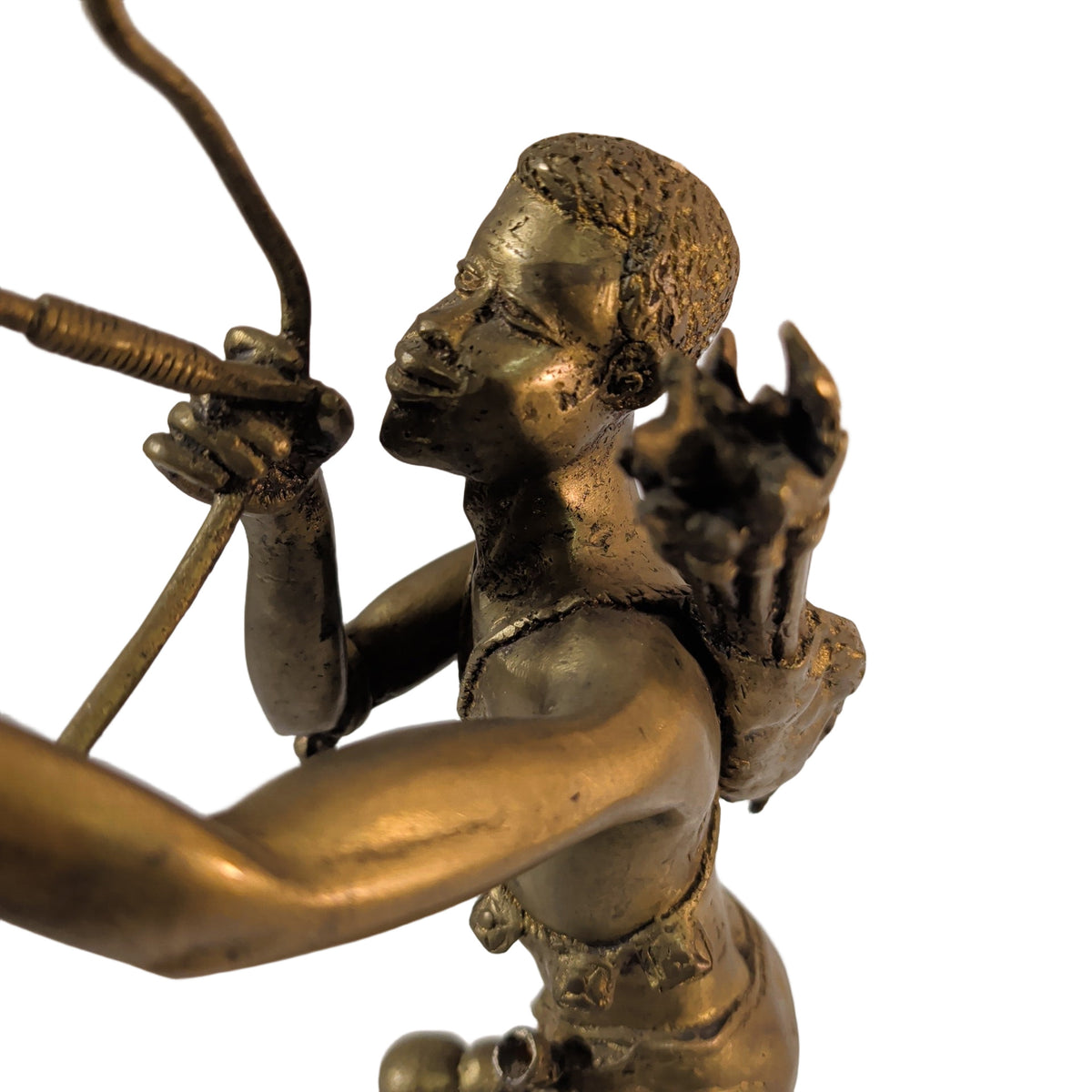 Afrikanischer Bogenschütze aus Messing (48 cm) – Geschmiedete Figur & Unikat – Ansicht 5 | orientcrafts