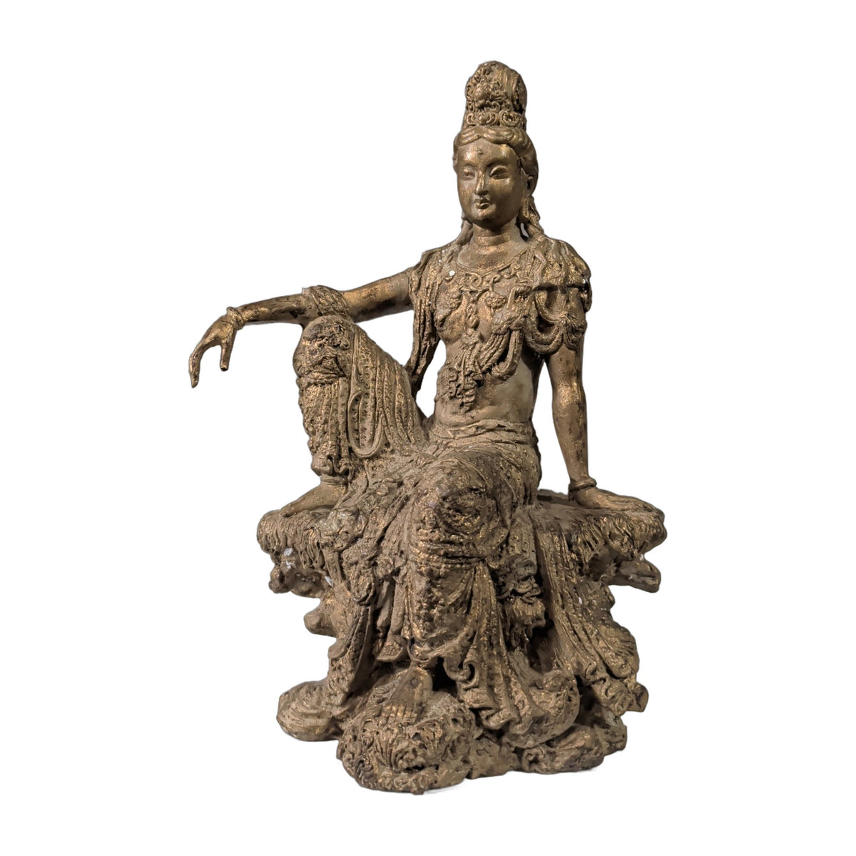 Quan Yin aus Bronze – sitzend, Vintage | orientcrafts