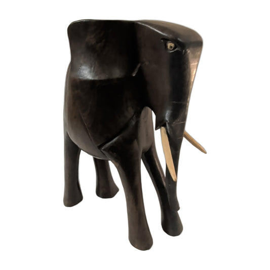 Elefant aus dunklem Holz – handgeschnitzt, ca. 40 cm – Ansicht 2 | orientcrafts