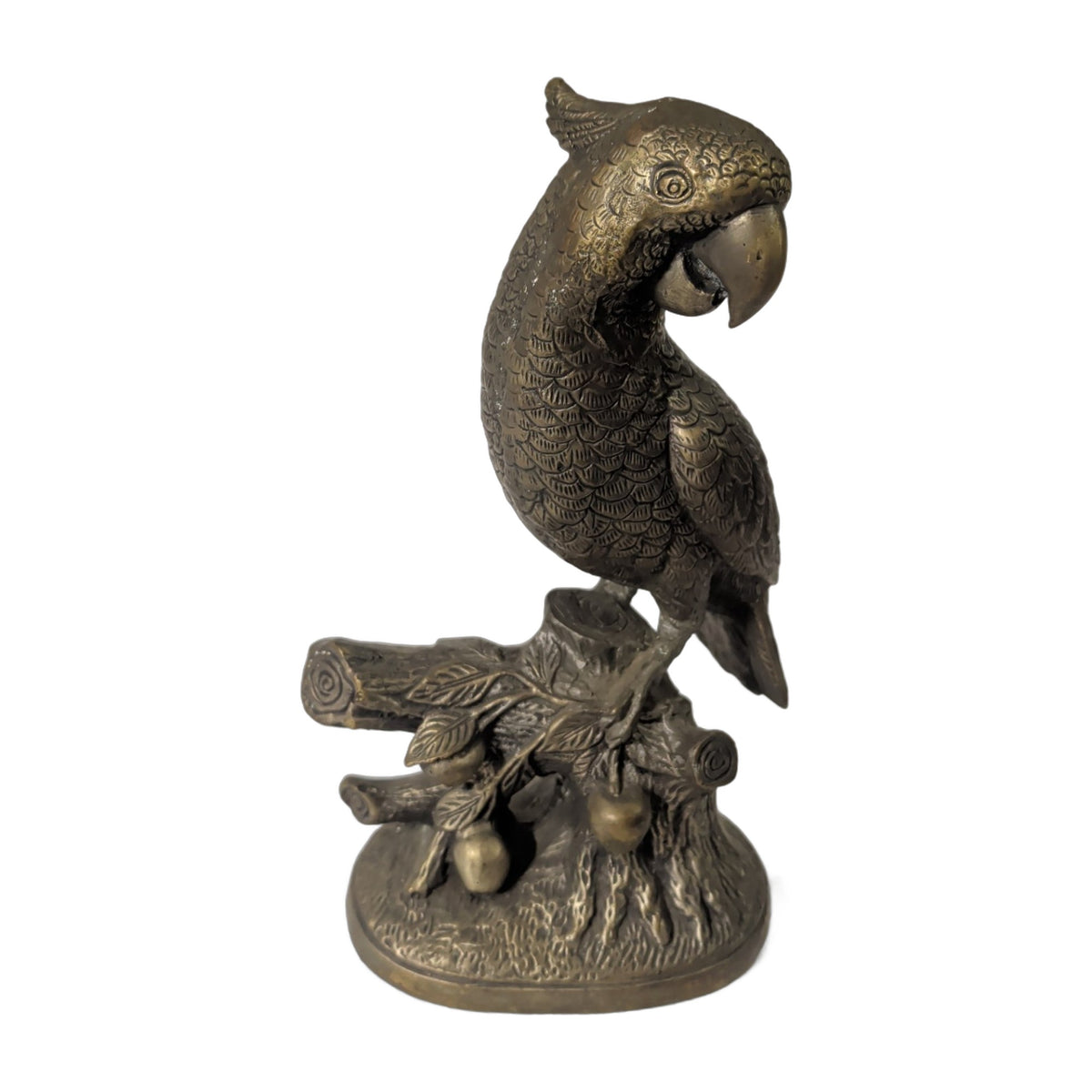 Kakadu aus Messing – auf Baumstamm, ca. 35 cm – Ansicht 3 | orientcrafts