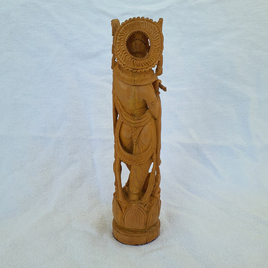 Krishna deity carved from sandalwood: Wonderful carving with spiritual aura