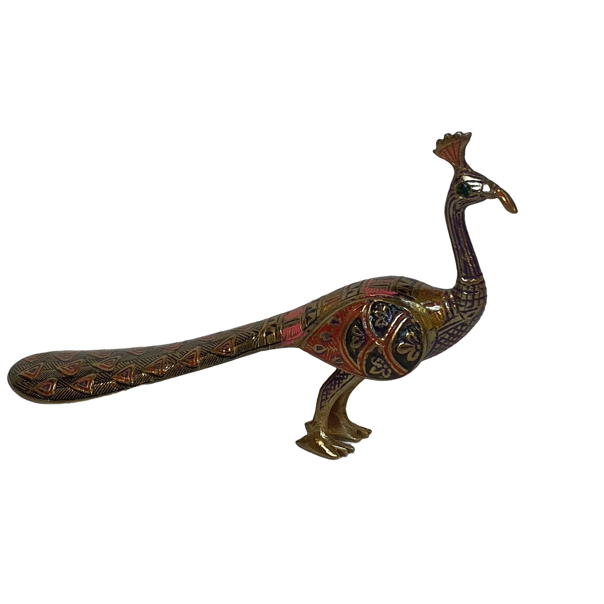Pfau Messing Figur – Patiniert & Handgearbeitet 9 cm | orientcrafts
