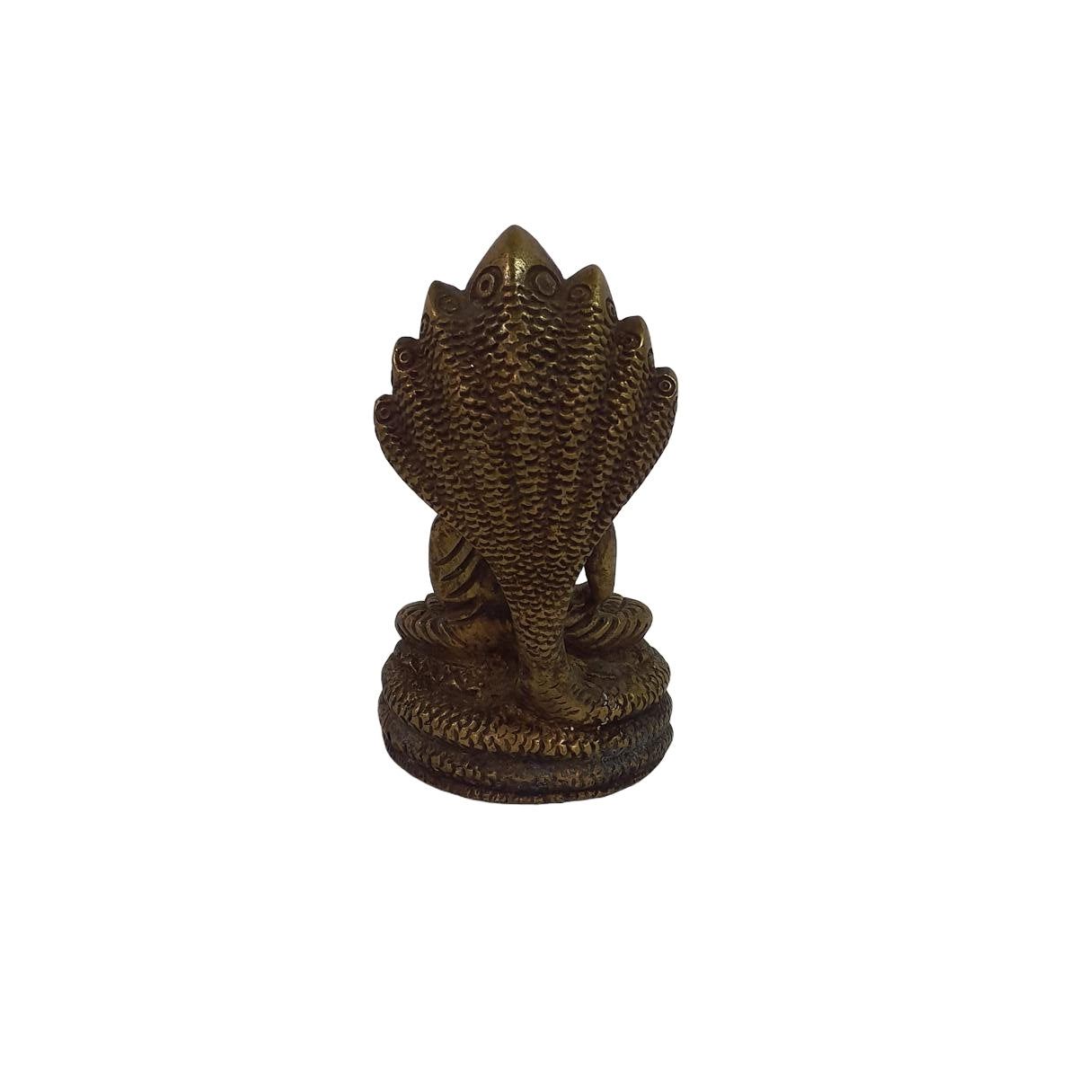 SheshNaag Buddha Messing Statue – Schutz & Meditation 11 cm – Ansicht 3 | orientcrafts