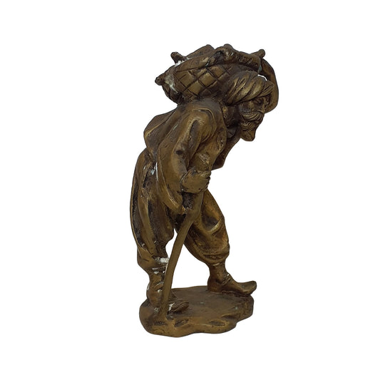 Händlerfigur aus Messing: Handgeschmiedet und patiniert im traditionellen Gussverfahren – Ansicht 2 | orientcrafts