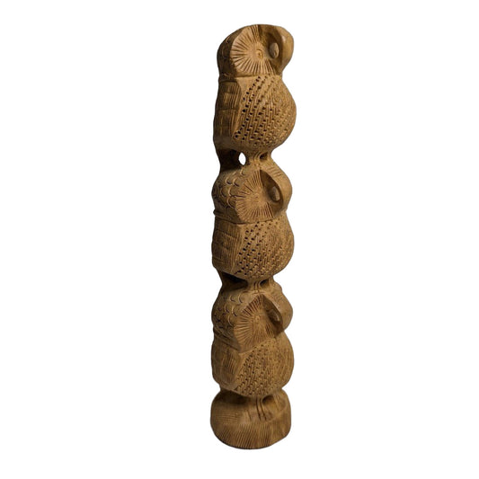 Eulen-Figuren aus Lindenholz: Handgeschnitztes Symbol der Weisheit – Ansicht 2 | orientcrafts