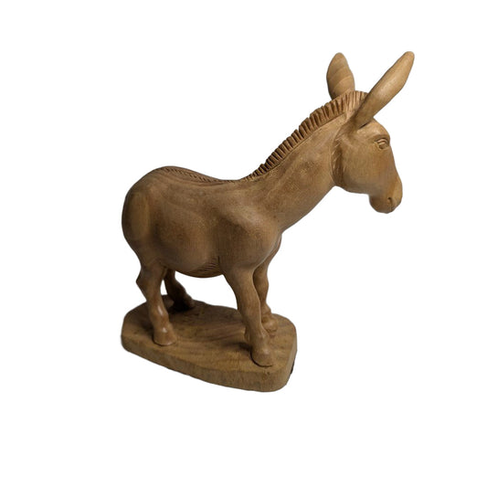 Esel-Figur aus Lindenholz: Handgeschnitztes, traditionelles Unikat – Ansicht 2 | orientcrafts