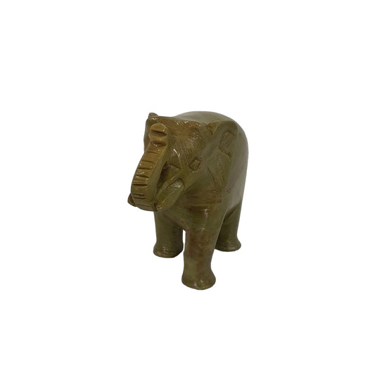 Elefanten-Statue aus Speckstein: Handgeschnitztes Symbol für Glück und Stärke – Ansicht 2 | orientcrafts