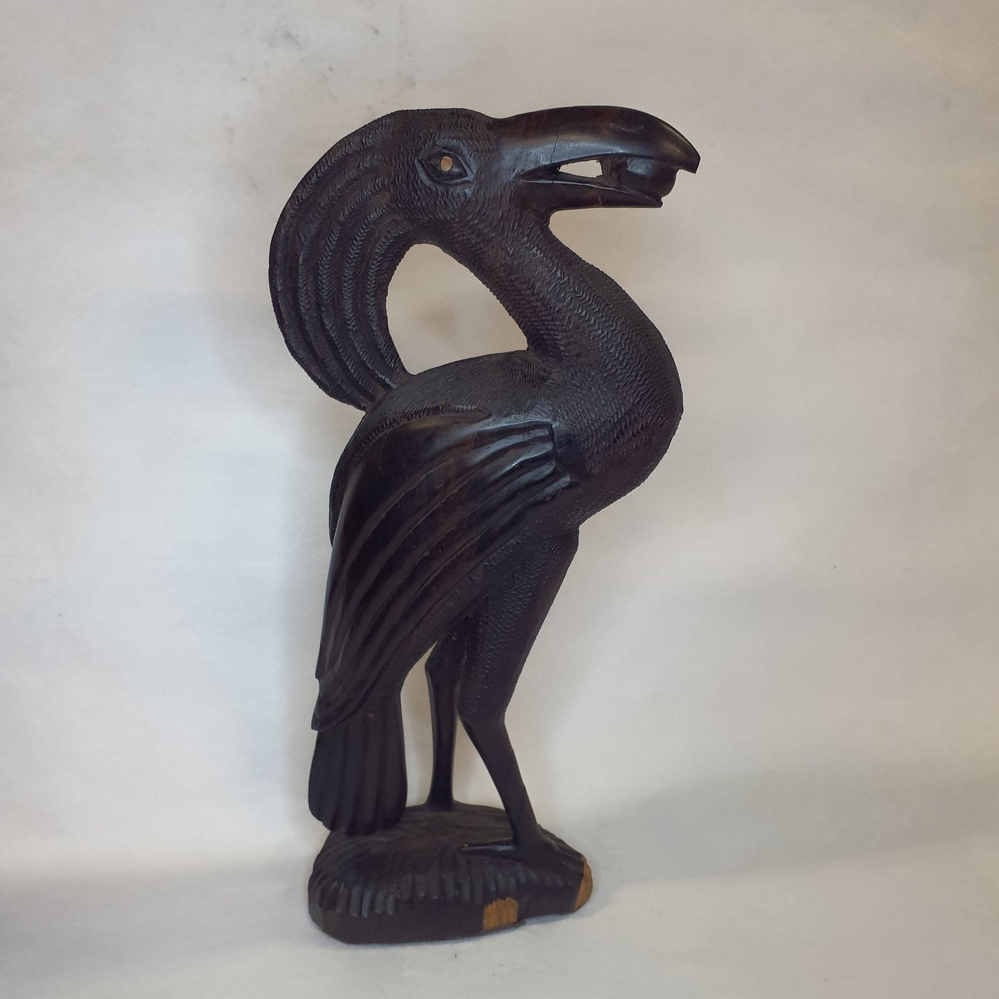 Ebony bird carving: A hand-carved, impressive, one-of-a-kind piece