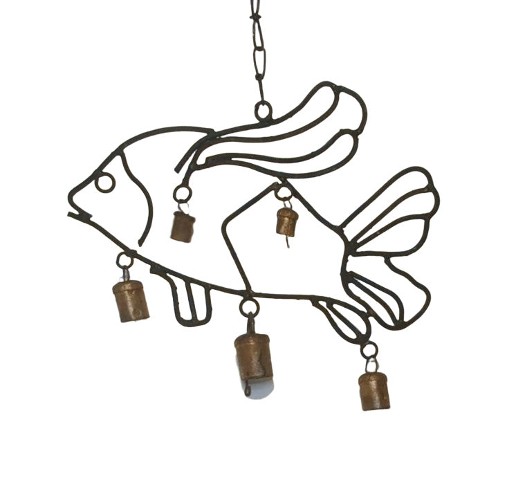 Glockenspiel / Windspiel Fisch Motiv (2-D) – Metall Handarbeit | orientcrafts