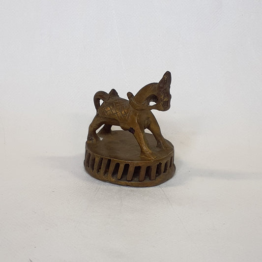 Brass Horse Figurine India – Handcrafted & Patinated 6 cm