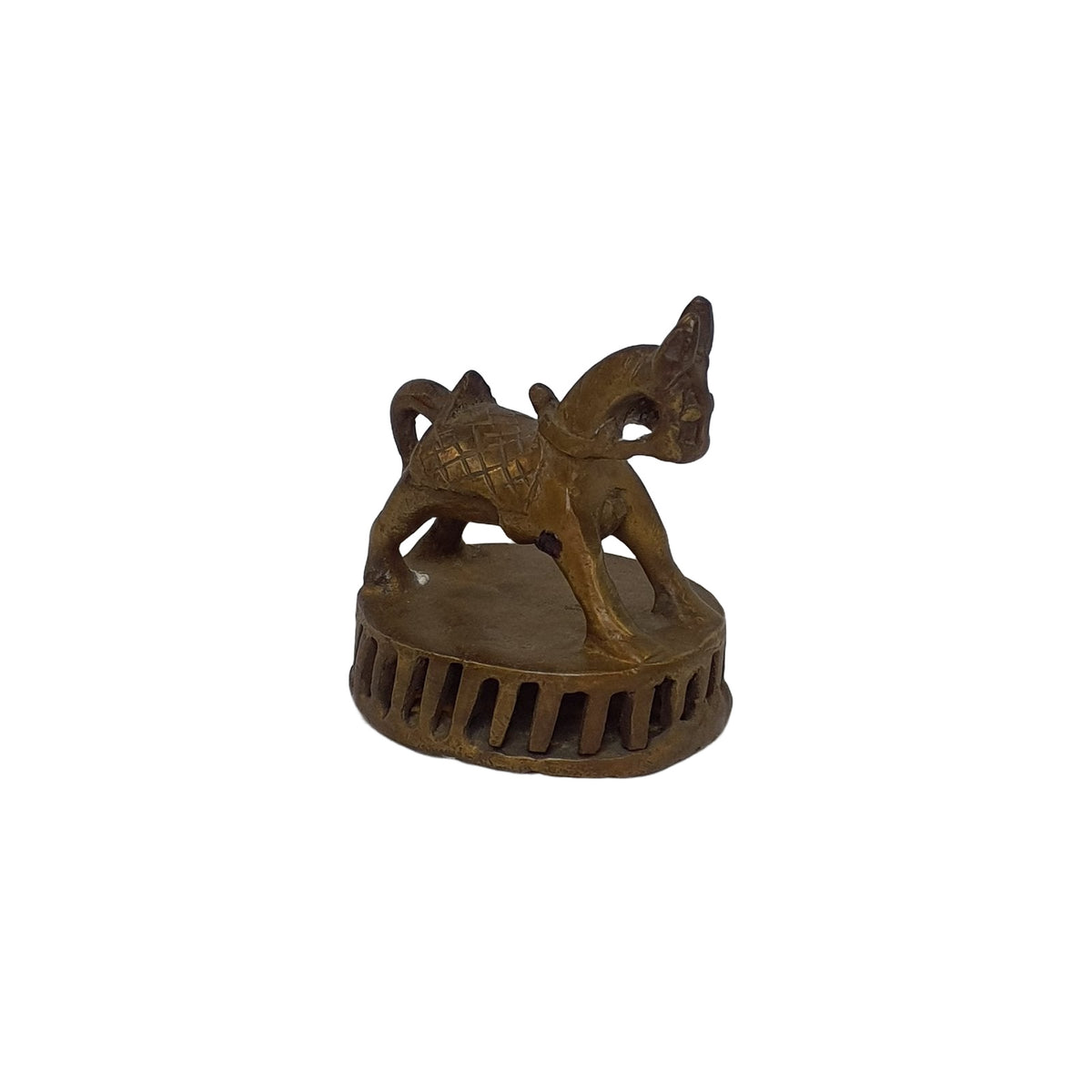 Messing Pferd Figur Indien – Handgearbeitet & Patiniert 6 cm – Ansicht 2 | orientcrafts