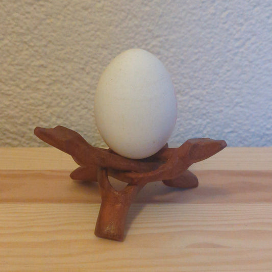 Timeless cobra stand made of teak wood: Handcrafted, multifunctional, unique piece