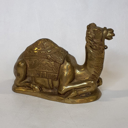 Brass camel statue: Hand-forged and patinated using traditional casting methods 