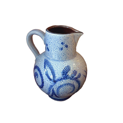 Klassischer Keramik-Bembel mit Becher: Zeitloses Set mit blauem Dekor | orientcrafts