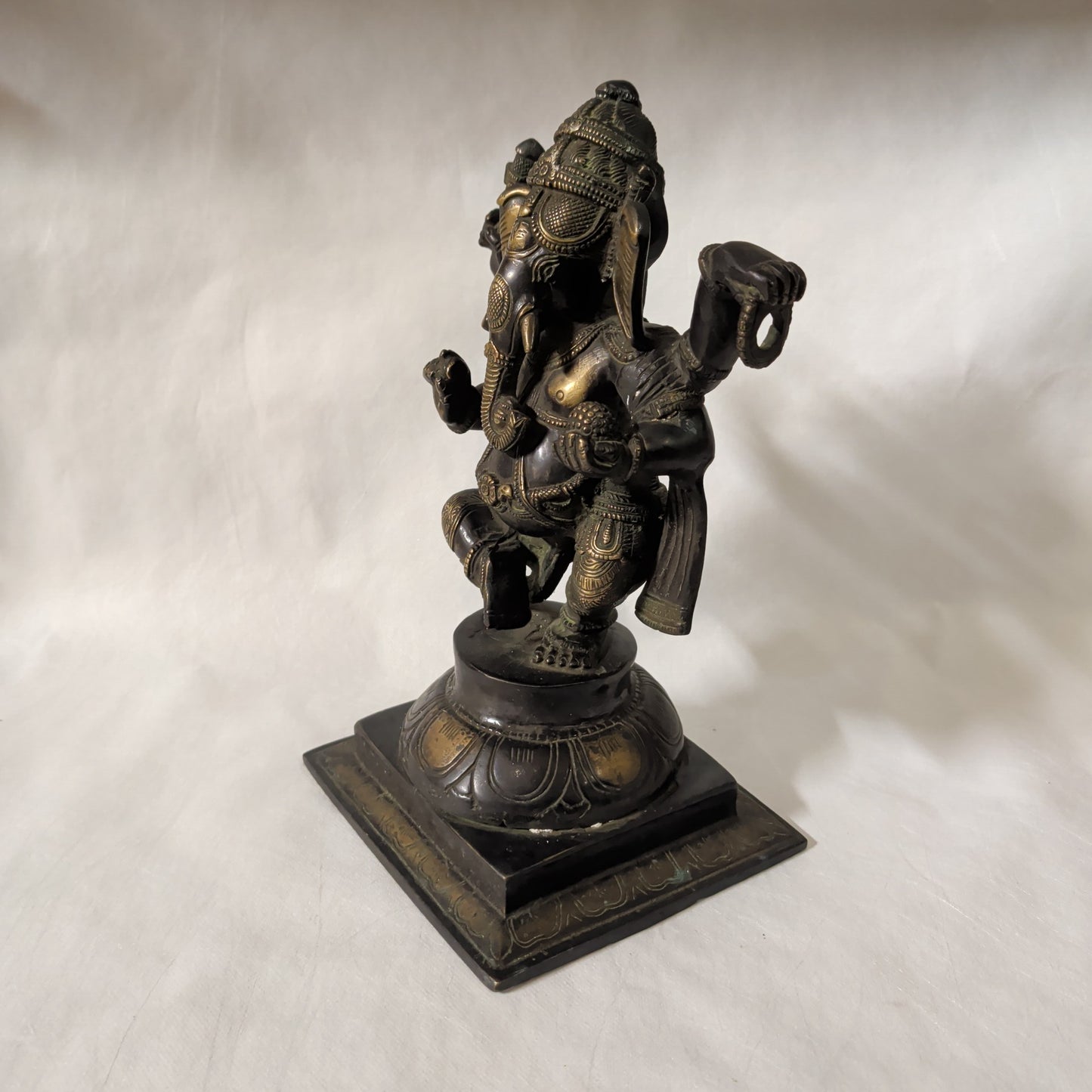 Ganesha Statue Messing Bronze-Patina (34 cm) – Edle Hindu-Figur & Deko