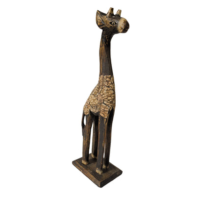 Holz-Giraffe mit Muscheln (38 cm) – Handgeschnitzte Afrika-Deko & Unikat | orientcrafts