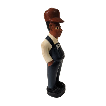 Vintage Kolonial-Figur Mann (31,5 cm) – Handgeschnitzte & Bemalte Afrika-Holzstatue – Ansicht 2 | orientcrafts