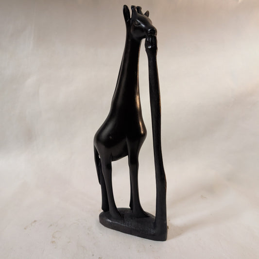 Ebenholz-Giraffe (34 cm) – Handgeschnitzte Afrika-Skulptur & Unikat