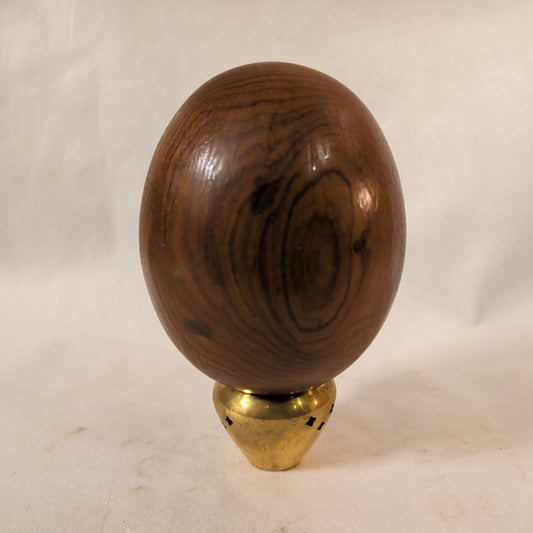 Teakholz Ei (19 cm) – Massives Deko-Ei aus Holz, Handgeschnitztes Unikat