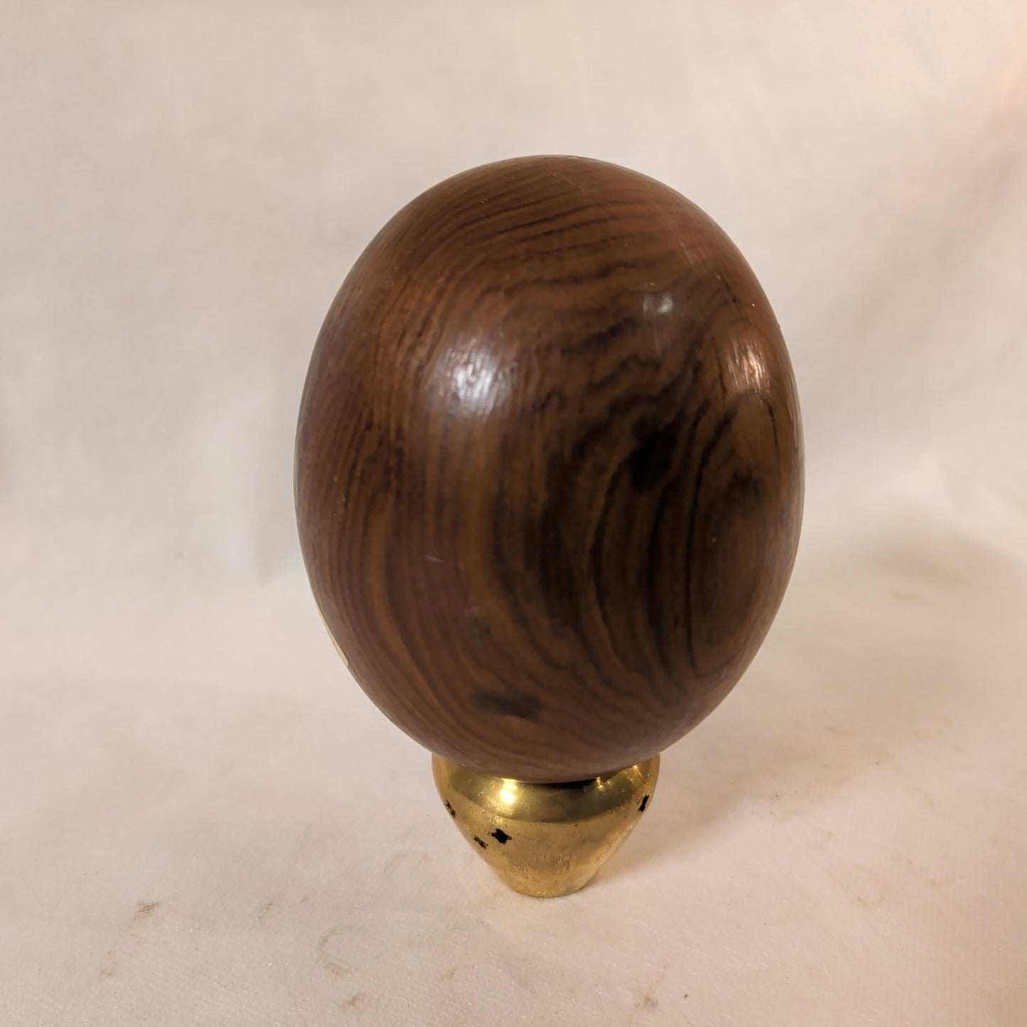 Teakholz Ei (19 cm) – Massives Deko-Ei aus Holz, Handgeschnitztes Unikat
