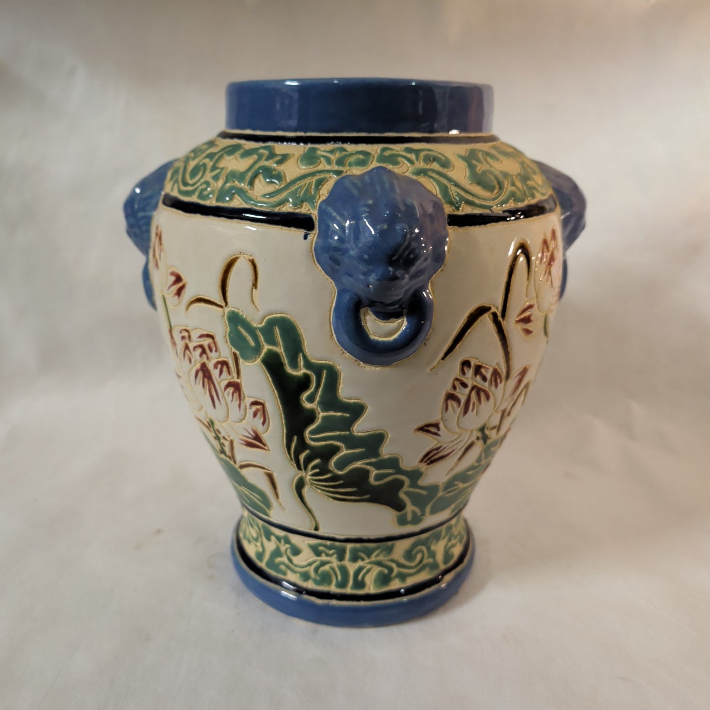Chinesische Porzellan-Vase (30 cm) – Elegantes Florales Muster & Antik-Stil