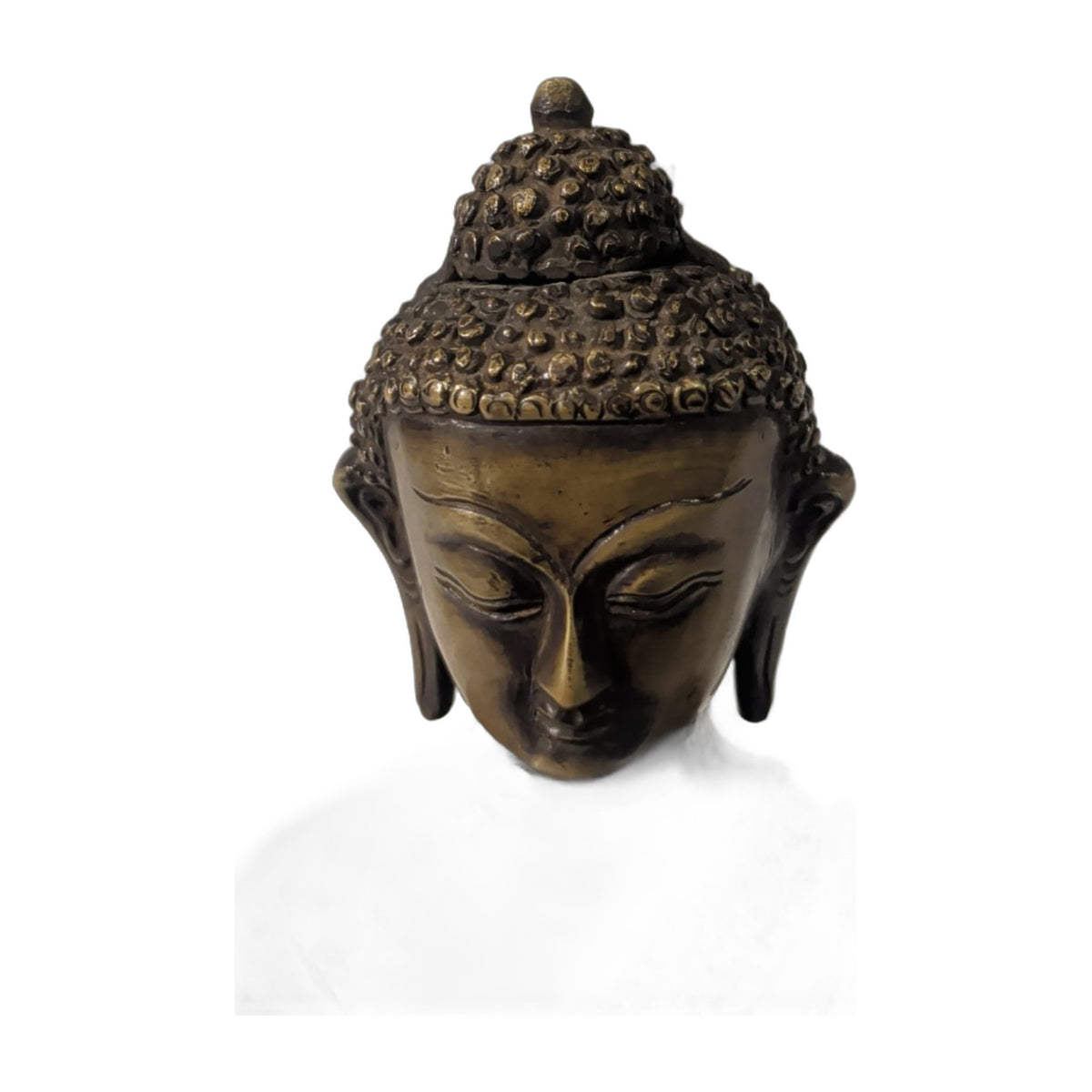Bronzefarbener Buddha – Erdberührungsgeste, Lotus – Ansicht 4 | orientcrafts