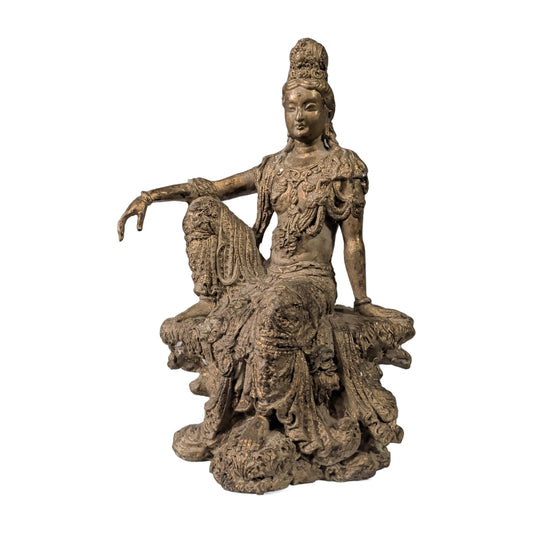 Quan Yin aus Bronze – sitzend, Vintage | orientcrafts