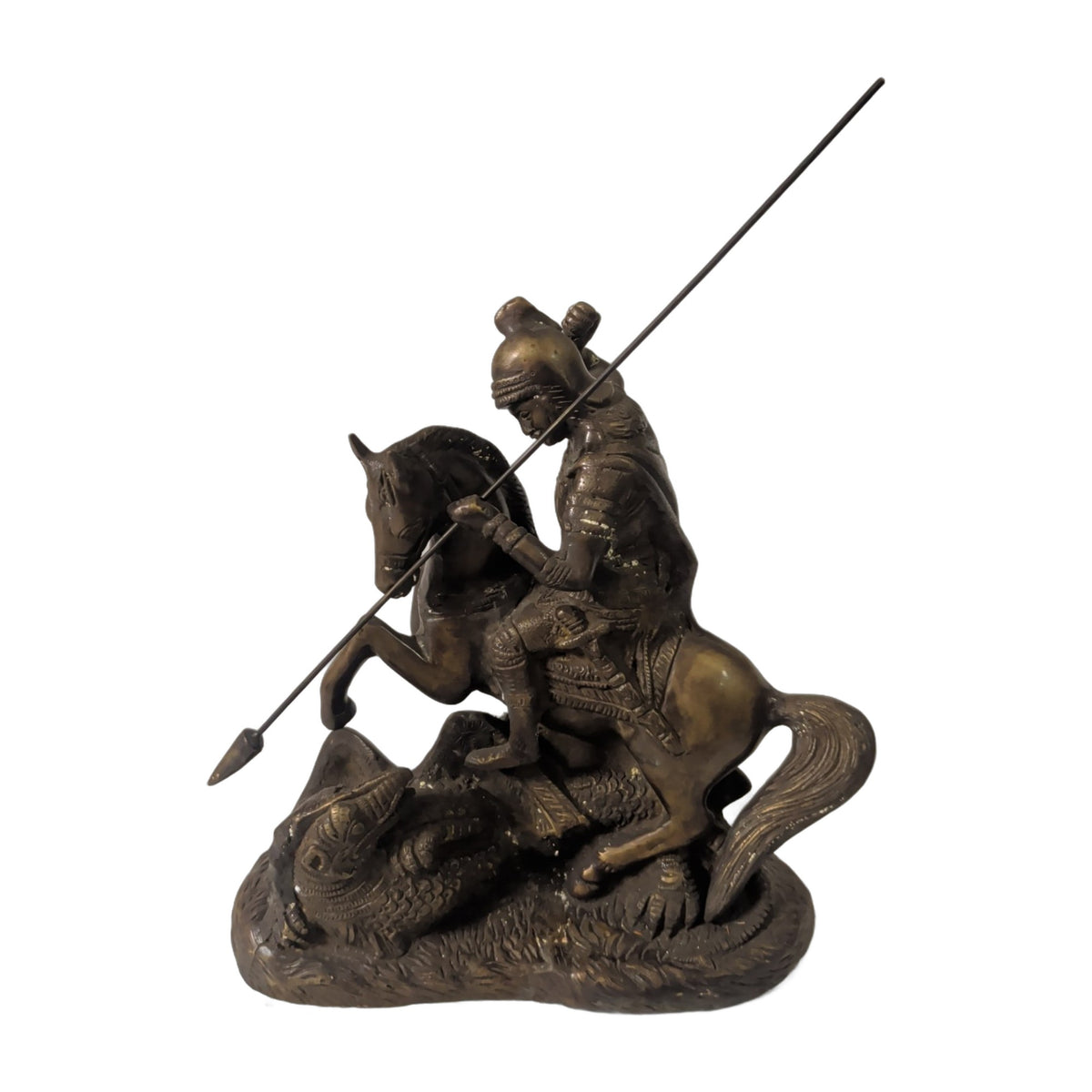 Heiliger Georg aus Bronze – Drachentöter zu Pferd | orientcrafts