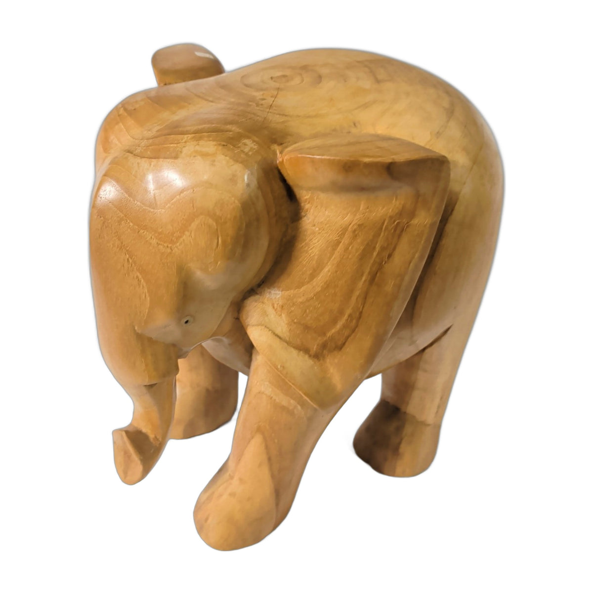 Elefant aus Teakholz – Rüssel gesenkt, ca. 30 cm – Ansicht 2 | orientcrafts