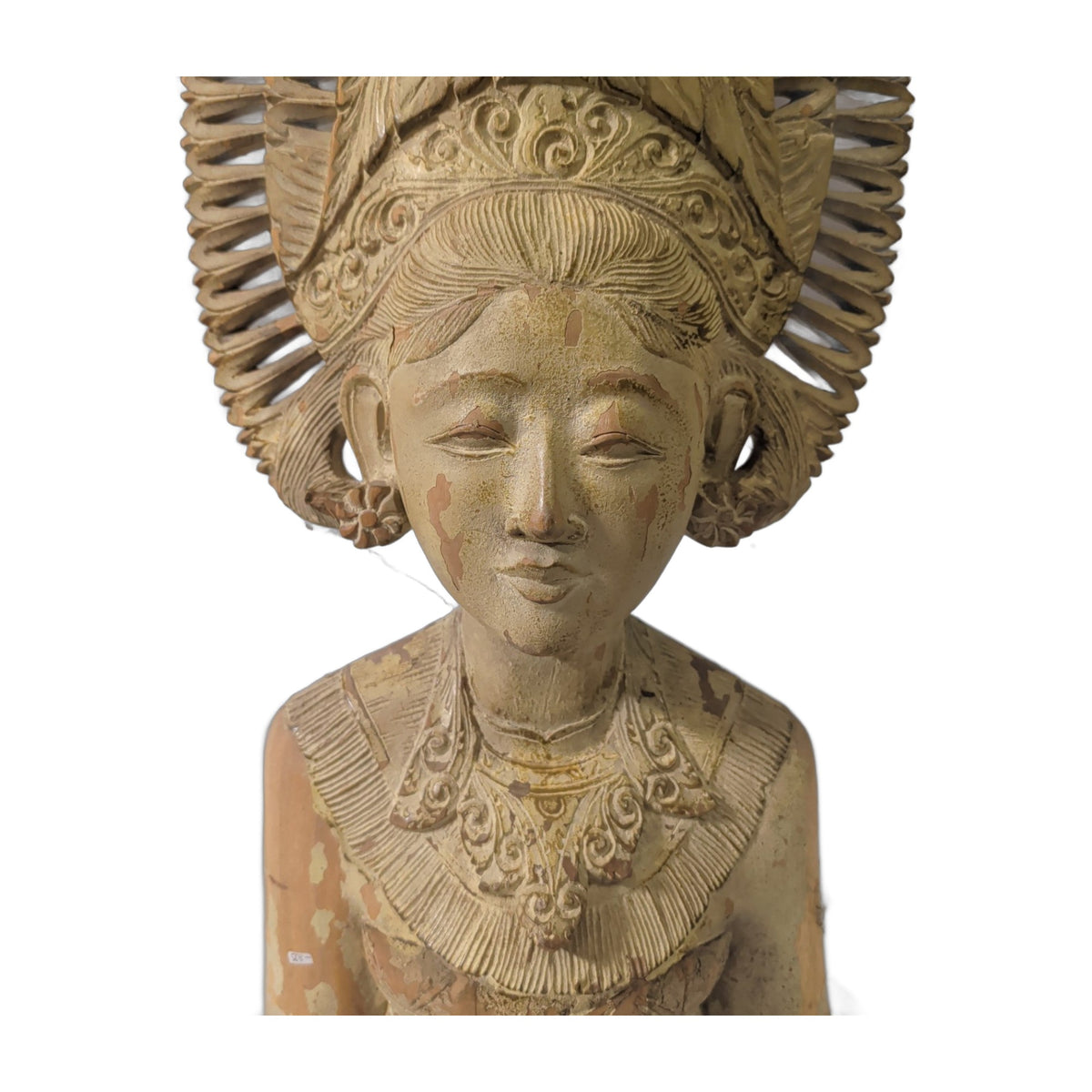 Bali-Büste aus Holz – Tänzerin mit Krone, ca. 60 cm – Ansicht 2 | orientcrafts