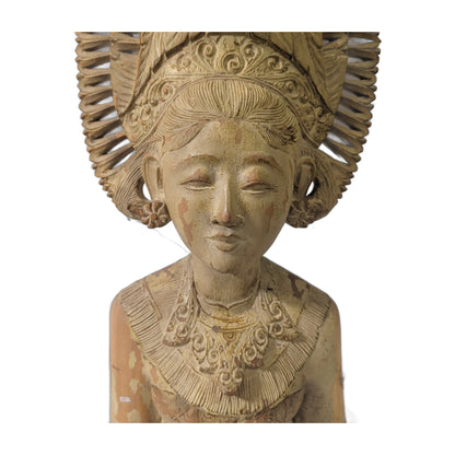 Bali-Büste aus Holz – Tänzerin mit Krone, ca. 60 cm – Ansicht 2 | orientcrafts