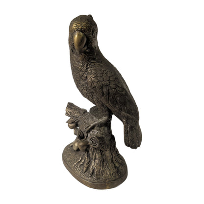 Kakadu aus Messing – auf Baumstamm, ca. 35 cm – Ansicht 2 | orientcrafts