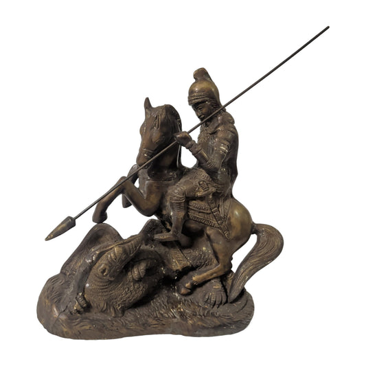 Heiliger Georg aus Bronze – Drachentöter zu Pferd – Ansicht 2 | orientcrafts