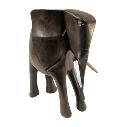 Elefant aus dunklem Holz – handgeschnitzt, ca. 40 cm – Ansicht 3 | orientcrafts