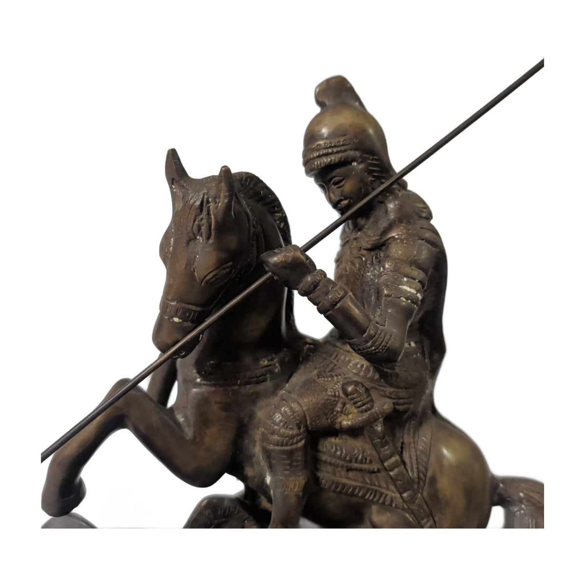 Heiliger Georg aus Bronze – Drachentöter zu Pferd – Ansicht 3 | orientcrafts