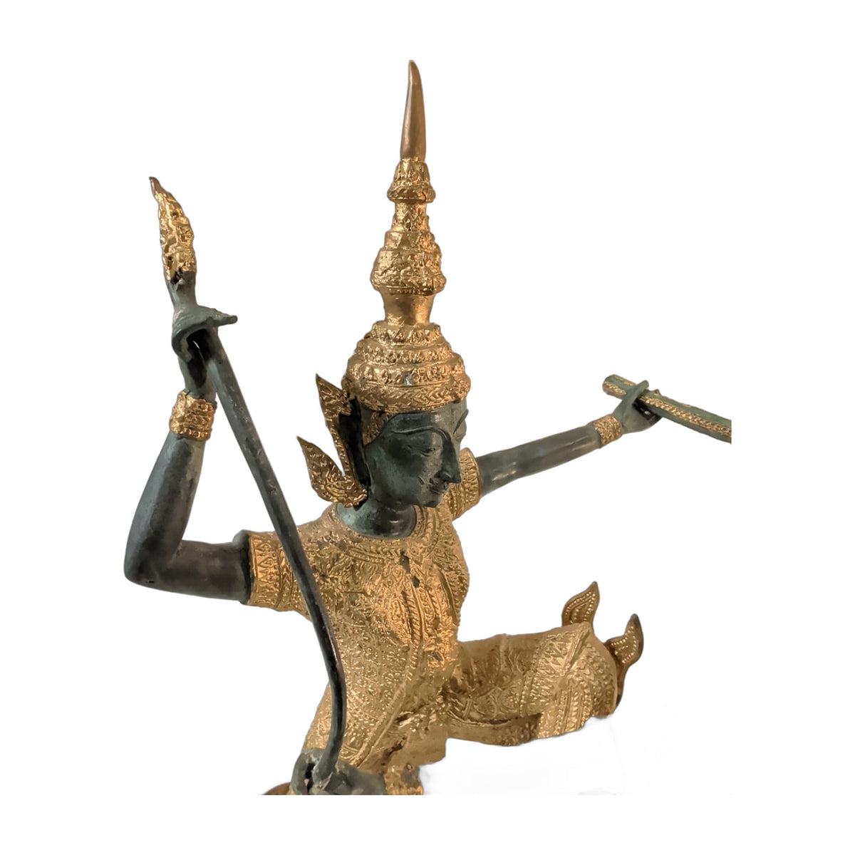 Ramakien-Kampfszene aus Bronze – vergoldet, ca. 50 cm – Ansicht 4 | orientcrafts