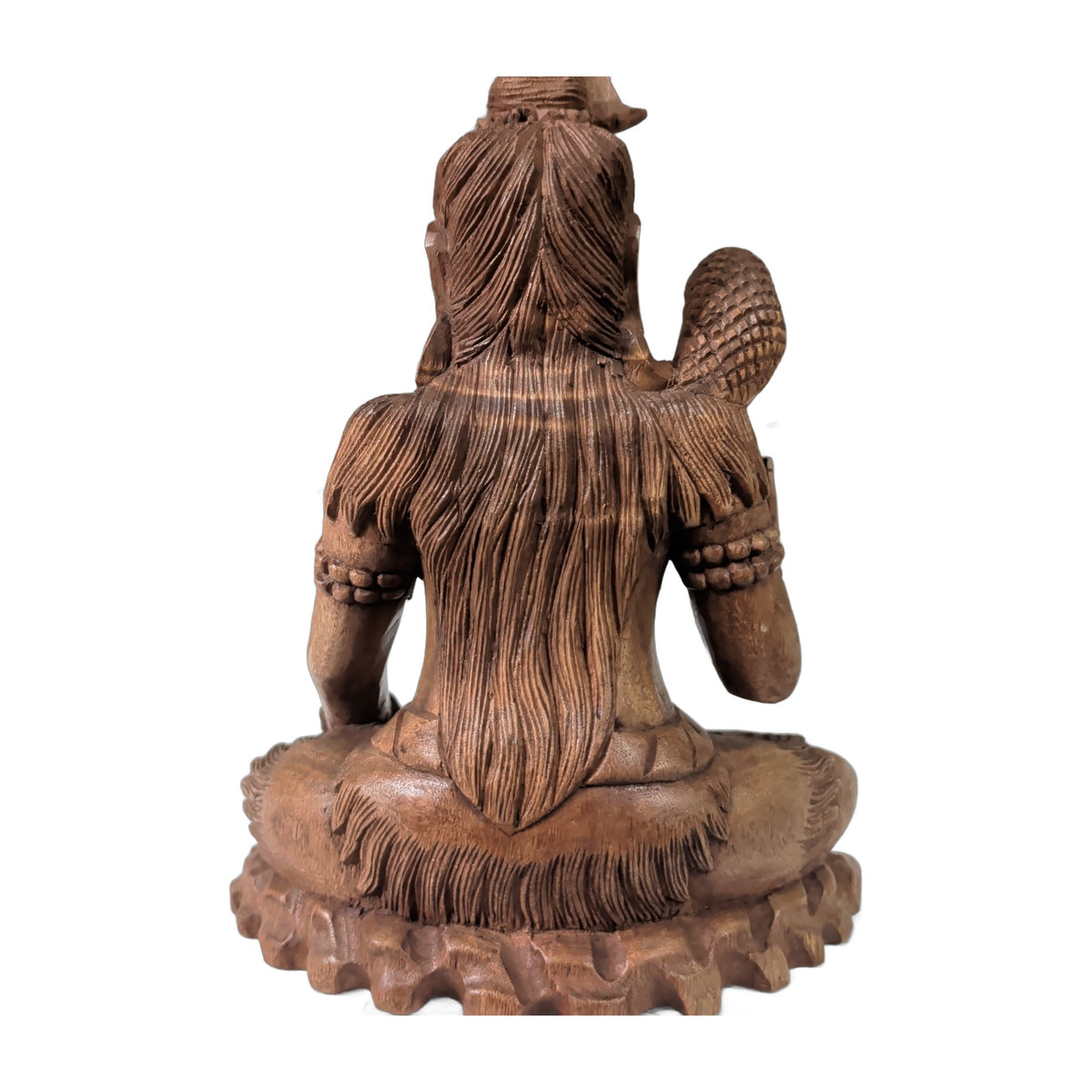 Shiva aus Holz – handgeschnitzt, sitzend – Ansicht 4 | orientcrafts