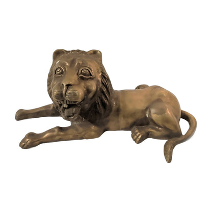 Löwe aus Messing – liegend, ca. 21 cm hoch | orientcrafts