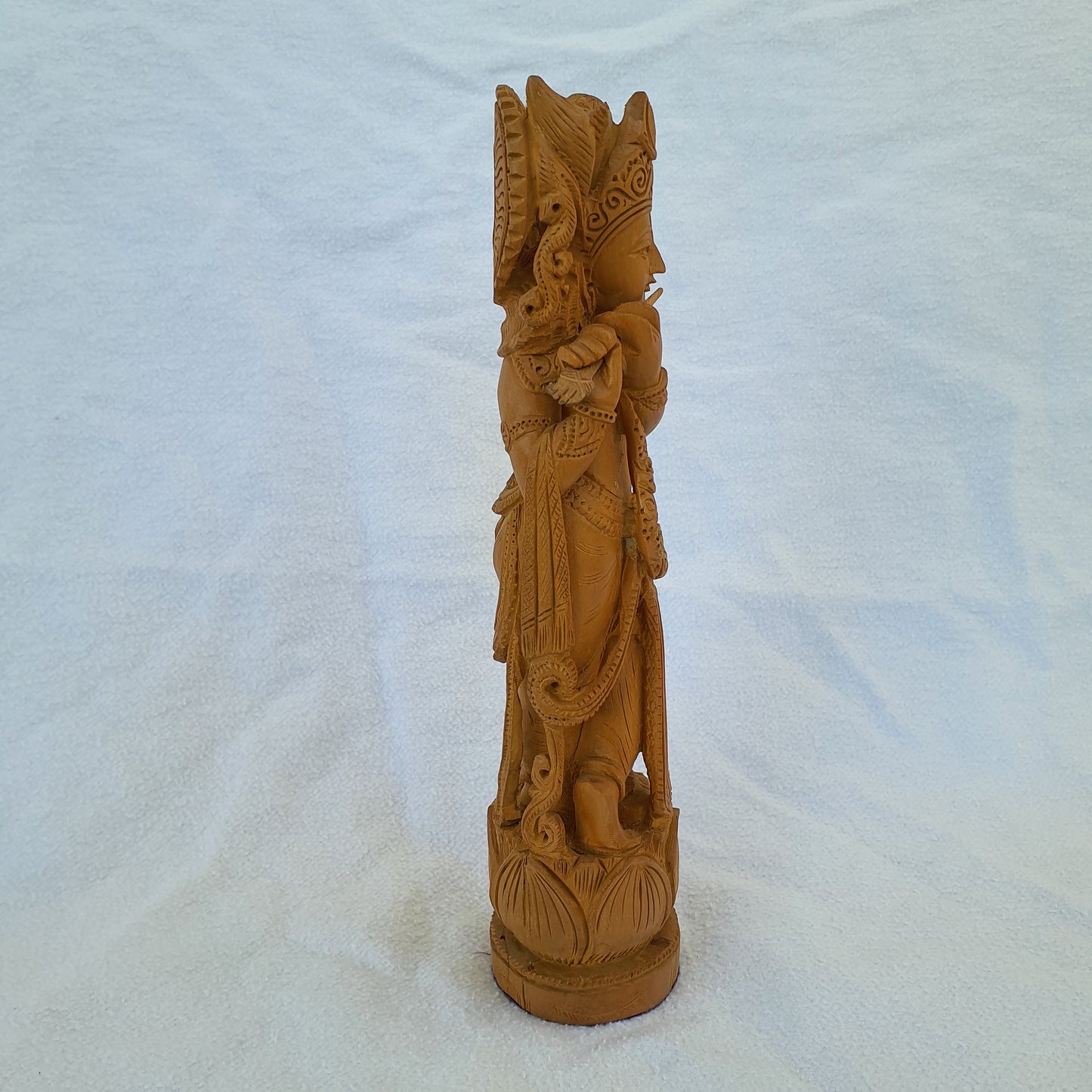 Krishna deity carved from sandalwood: Wonderful carving with spiritual aura
