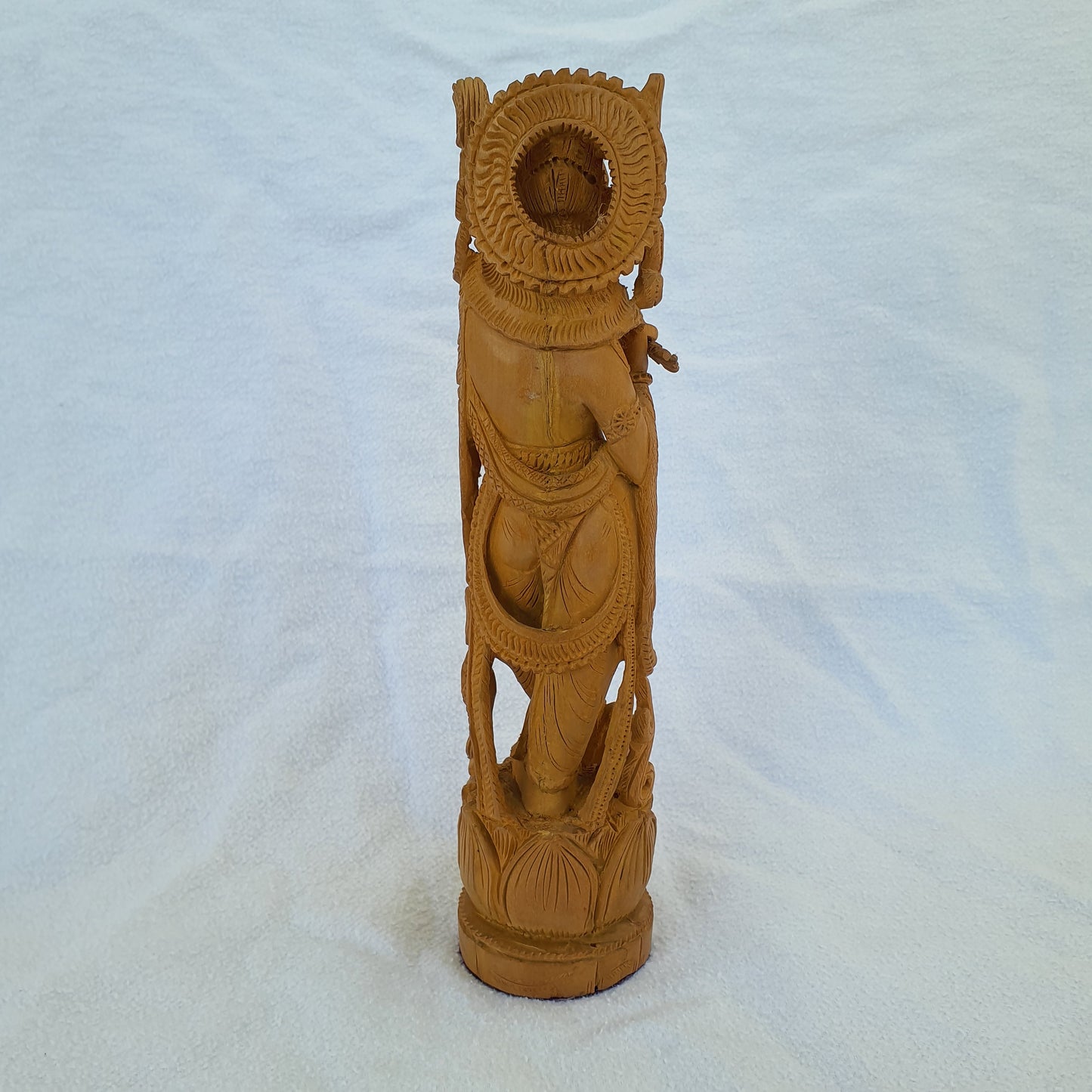 Krishna deity carved from sandalwood: Wonderful carving with spiritual aura