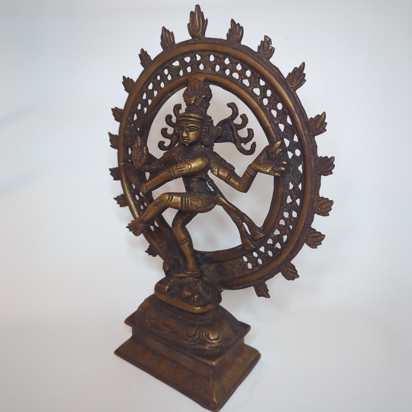 Shiva Statue, Patinated Brass – Handmade, 29x20 cm