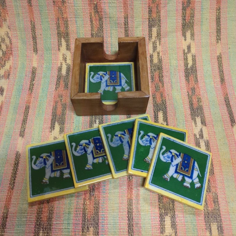 Coaster Buddha Ganesha Elephant Taj Mahal