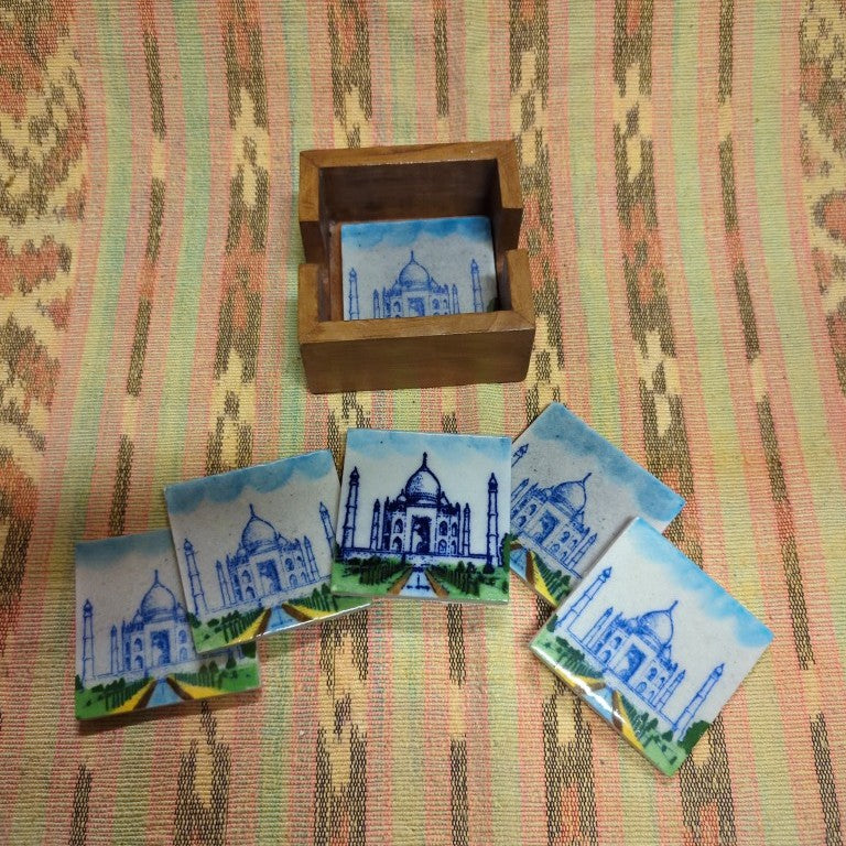 Coaster Buddha Ganesha Elephant Taj Mahal