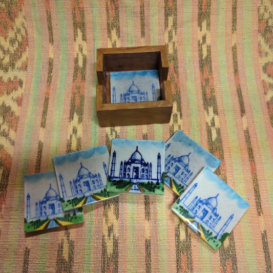 Coaster Buddha Ganesha Elephant Taj Mahal